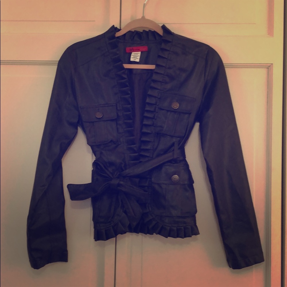 Dark brown leather jacket